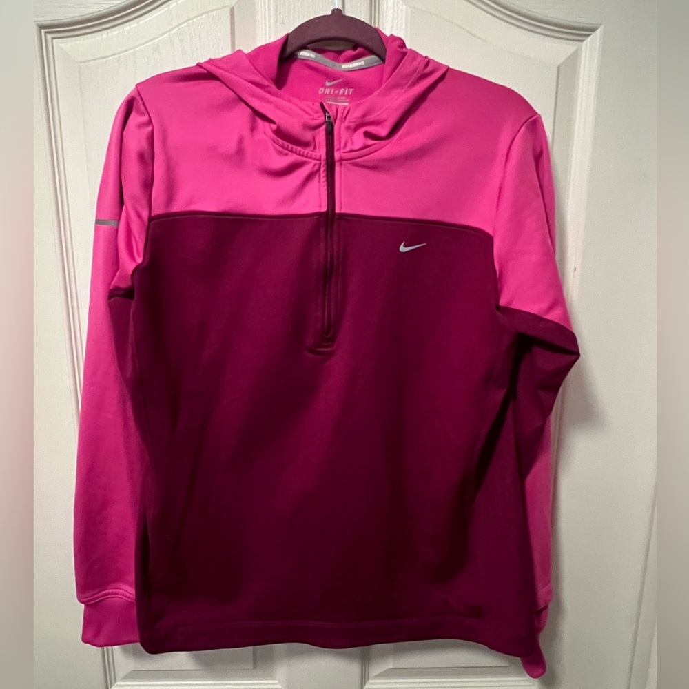 Nike Two-Tone Pink Dri-FIT Running Pullover